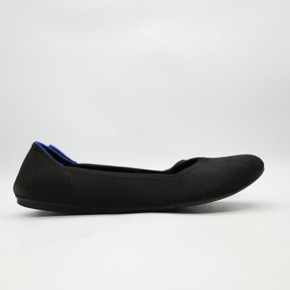 Rothy's Black The Flat Round Toe Women's Size 11 Slip On Loafer Knit Ballet Shoe - Picture 1 of 9